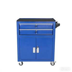 可定制的2门2抽屉仓库存储工具柜推车，带轮子和手柄OEM支持 - Product Image 6