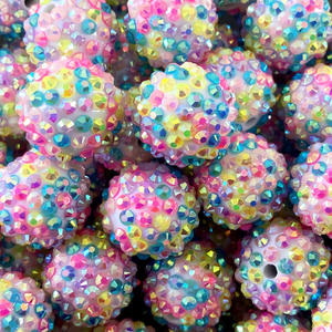 Perles plates en plastique de 20 mm couleur gâteau avec strass, pour la fabrication de stylos, bagues et bijoux volumineux, vente en gros, marque Jstr, modèle Ps132 - Product Image 1
