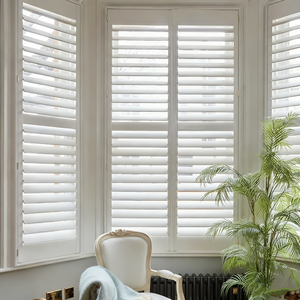 Volets persiennes en PVC imitation bois sur mesure pour intérieur, fenêtre, porte, garage, salle de bain, chambre, salon - Product Image 6