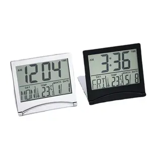 Red Color ABS Material LCD Screen Digital Table Clock for Office