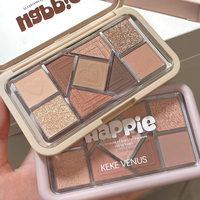 Palette de fards à paupières Private Label, nouveau cadre rose, 9 couleurs, lumineuses, scintillantes, mates, cruelty-free, waterproof, minérales, haute pigmentation