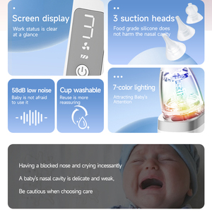 Nettoyeur de nez pour enfants Usine Vente en gros OEM Logo personnalisé Aspirateur nasal électrique de poche pour bébé Dispositif d'aspiration du nez - Product Image 2