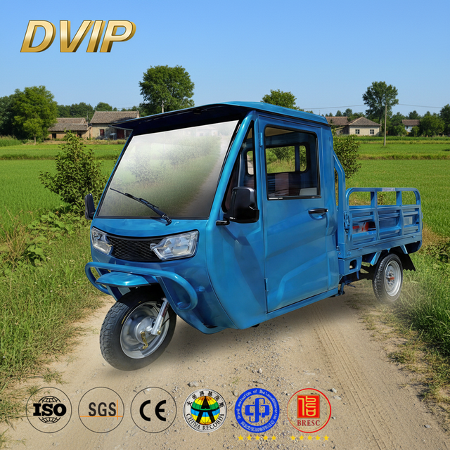Enclosed Cabin 1200W Electric Trike 3 Wheels Big Capacity Cargo Loader Weather Proof Farm Use Tricycle with Reinforced Chassis
