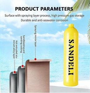 Vente en stock - <span class=keywords><strong>Bouteille</strong></span> <span class=keywords><strong>de</strong></span> <span class=keywords><strong>plongée</strong></span> en alliage d'aluminium CE 1L - Cylindre d'oxygène - Réservoir d'air - Product Image 6