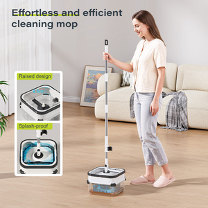 Homettler Ensemble Seau et Essoreur Transparent 2026 avec Séparation Propre/Sale et Deux Tampons de Serpillière Réutilisables en Microfibre - Product Image 5