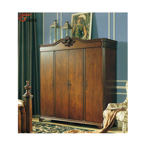 GF16.4 — décoration de chambre à coucher en bois massif, à bas prix, livraison directe d'usine, décor de <span class=keywords><strong>maison</strong></span>, de chambre à coucher, 4 portes, garde-robe - Product Image 1