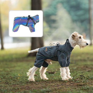 कुत्ते के नए वर्षाकोट वाटरप्रूफ पालतू जानवर रंग 4 पैर पोशाक आउटडोर साहसिक कुत्ते जैकेट डिजाइन निर्देशिका - Product Image 1