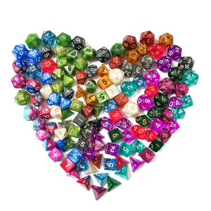 ชุดลูกเต๋า RPG ขนาดเล็ก D4/D6/D8/D10/D %/D12/D20ลูกเต๋าพลาสติกหลายรูปแบบ - Product Image 3