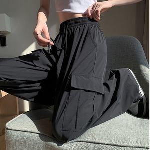 Nuovi pantaloni sportivi Casual da <span class=keywords><strong>donna</strong></span> pantaloni <span class=keywords><strong>Cargo</strong></span> con coulisse pantaloni lunghi a gamba larga primavera estate pantaloni larghi sottili da <span class=keywords><strong>donna</strong></span> - Product Image 6