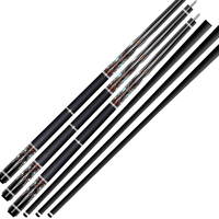 DZ-TZ-A2 Queue de billard en fibre de carbone de technologie noire personnalisée, 58 pouces, pointe de 11,8/12,0/12,5 mm, faible déviation