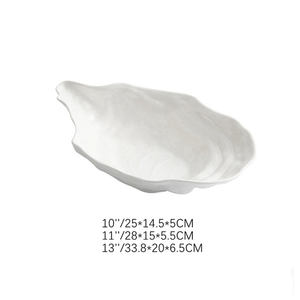 سيراميك ، سلطة فواكه غير منتظمة ، حلوى حلوة ، مأكولات بحرية ساشيمي محار ، صينية تقديم ، أدوات طاولة مطعم بوفيه - Product Image 2