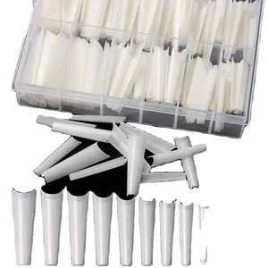 Foretrend Factory Wholesale High Quality Private Label 240pcs Nail Soft Gel Tips For Salon