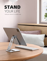 Support universel pliable Lamicall DT05 OEM pour tablette et téléphone, support de bureau, socle, prête à être expédiée