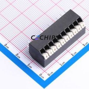 JL212S-35010B01 Spring Terminal Block Through hole Component (THT),P=3.5mm Connector 1x10P 3.5mm Black Through Hole - Product Image 1