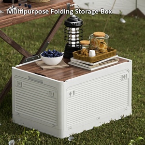 Caja de almacenamiento plegable de plástico PP para el hogar Anjuny, Forma cuadrada, técnica plegable gruesa, mesita de noche portátil, herramientas para exteriores - Product Image 2