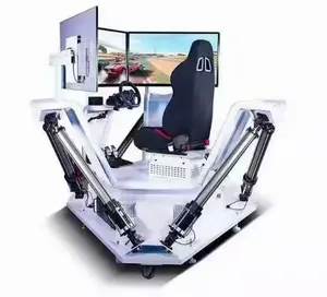 Simulator menarik 3 layar VR mobil balap, Video mengemudi, mesin Game Arcade