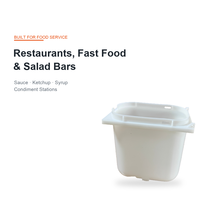Fabricant de Pots à Sauce Personnalisés OEM, Pot à Condiment avec Pompe de Qualité Alimentaire 1,9 L pour Restaurant, Fast-Food, Bar à Salades