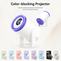 Proyector Portátil JUNUO Android 14 de 200 Lúmenes y 720P LCD para Cine en Casa, Color Blanco con Opciones de Color, Altavoces Integrados, de Bolsillo