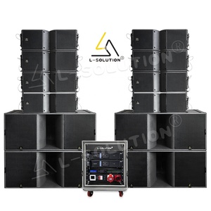 热卖K210 10英寸全线阵列户外DJ扬声器系统，带KS28 Subs音响混音器和麦克风8Ω 阻抗 - Product Image 1