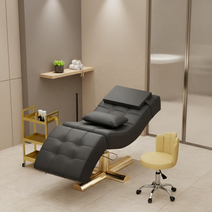 Fauteuil <span class=keywords><strong>de</strong></span> Soin Esthétique Haut <span class=keywords><strong>de</strong></span> Gamme pour Salon <span class=keywords><strong>de</strong></span> Beauté et Spa, <span class=keywords><strong>Table</strong></span> <span class=keywords><strong>de</strong></span> Cils, Mobilier avec Mécanisme <span class=keywords><strong>de</strong></span> Levage Électrique, <span class=keywords><strong>Massage</strong></span>, Cuir, Métal, pour Salon <span class=keywords><strong>de</strong></span> Vie - Product Image 2