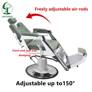 Sillón de <span class=keywords><strong>Barber</strong></span>ía con Respaldo Reclinable, Reposapiés Ajustable, Base Hidráulica, Silla de Salón para <span class=keywords><strong>Barber</strong></span>ía, Material Metálico - Product Image 4