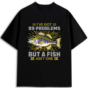 Camiseta de Pesca, 180 g/m², 100 % Algodón, Cuello Redondo, Unisex, Estampado Frontal, Hecho en EE. UU., Venta al Por Mayor - Product Image 1