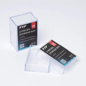 Scatola portaoggetti per carte collezionabili con cursore trasparente in 2 pezzi compatibile con la scatola per carte da gioco MTG TCG Sports
