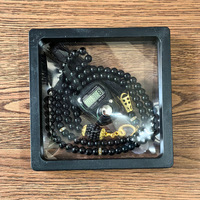 Ensemble cadeau de tasbih pour le Ramadan 2025 avec 99 perles en verre, compteur numérique électronique islamique pour la prière islamique