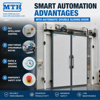Porte coulissante à double battant MTH pour chambre froide, avec système de commande électrique en option et accessoires auxiliaires disponibles pour entrepôt frigorifique