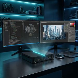 Mini PC de Alto Rendimiento de 13.ª Generación con Rtx4070 de 12 GB, Estación de Trabajo con IA, 96 GB de DDR5, Pantalla Cuádruple de 8k para Computación Zkm300 - Product Image 6