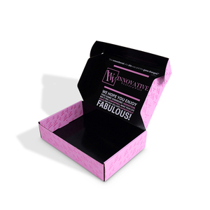 Boîtes en carton ondulé écologiques personnalisées avec logo, pelliculage mat et gaufrage pour emballages cosmétiques (cils, poudre libre, crème visage) - Product Image 3