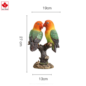 Fabriek Aangepaste Hars Gesimuleerde Dier Papegaai Ornamenten Voor Woonkamer Decoratie - Product Image 2