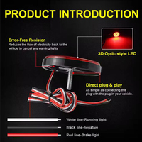 Feu arrière LED rouge, réflecteur de pare-chocs, feu stop pour IQ Scion IQ XB Nissan Qashqai Dualis Juke X-Trail