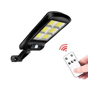 Solar Powered Outdoor <b>Motion</b> <b>Sensor</b> Wall Lamp Cob Led Long Strip High Power For Courtyard Villa Street <b>Lighting</b> - Product Image 1