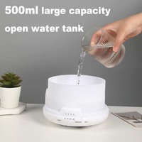 Diffuseur d'arômes intelligent avec lumière nocturne colorée, télécommande, réservoir d'eau de 500 ml, pour la maison et le bureau, humidificateur d'aromathérapie