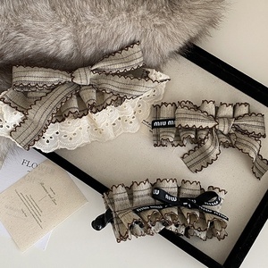 <span class=keywords><strong>Barrette</strong></span> élégante en dentelle avec nœud et volants, pinces à <span class=keywords><strong>cheveux</strong></span> pour femmes, design original, pince banane, accessoires de mode pour <span class=keywords><strong>cheveux</strong></span>, vente en gros - Product Image 5