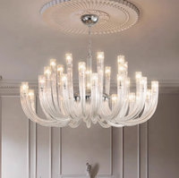 Lustre de luxe léger moderne Décoration intérieure Éclairage Lustre en verre de Murano