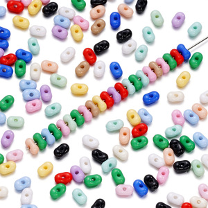 Acrylic Peanut <b>Beads</b> 6mm Rectangular Loose <b>Beads</b> For Jewelry Making DIY Accessories Colorful Perforated <b>Beads</b> Wholesale - Product Image 1
