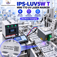 Graveur laser UV mini IPS-LUV5W MG T, machine de marquage laser UV 5W de type TTO pour machine d'emballage