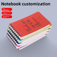 Carnet à spirales personnalisé A7 avec logo personnalisé, bloc-notes coloré, design personnalisé pour les fournitures scolaires et de bureau