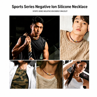 Collier magnétique en silicone pour l'équilibre énergétique, avec aimant intégré, en acier inoxydable 316L, placage sous vide, design tendance