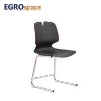 Chaise en plastique à roulettes EGROspace pour salle de conférence, réception et bureau des visiteurs