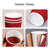 Gobelets à café personnalisés, importation de gobelets en papier de Chine, gobelets en papier ondulé jetables, gobelets en papier biodégradable à paroi ondulée