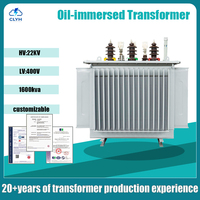 Transformateur immergé dans l'huile triphasé ONAN 1600 kVA 22 kV 400 V, distribution d'énergie, refroidissement naturel extérieur, 50/60 Hz