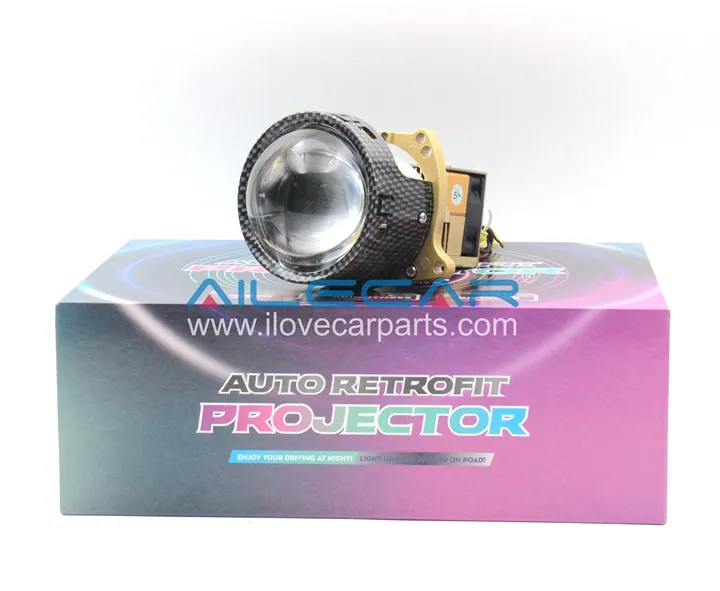 AILECAR 3.0inch Bi LED Projector With High And Low Beam 62W Head Light LED For Car