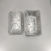 Barquettes en aluminium semi-profondes pour fêtes et mariages, emballage et conservation d'aliments chauds et froids, maintien au chaud et à la fraîche, OEM