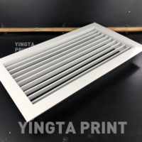 Grille de ventilation manuelle en aluminium blanc à déviation unique, moderne, industrielle, réglable pour fenêtre de maison, climatiseur central