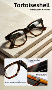 Lunettes Intelligentes IA avec Traduction ChatGPT, Appel ENC, Lecteur de Musique, Enregistrement Vidéo Haute Définition sans Fil BT, <span class=keywords><strong>Cam</strong></span>éra Pexie 1300W - Product Image 3