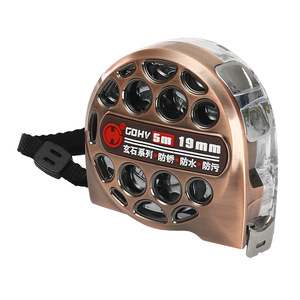 เทปวัดระยะแบบม้วนเก็บอัตโนมัติ Cohv 5 ม. 19 มม. สแตนเลสสตีล ปุ่มล็อคแบบกดกลับอัตโนมัติ สำหรับงานวิศวกรรมและก่อสร้าง - Product Image 1