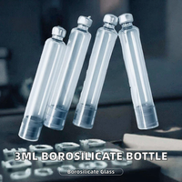 En stock – Flacon pulvérisateur conique jetable en verre borosilicate de 3 ml pour usage médical et esthétique avec bouchon en caoutchouc